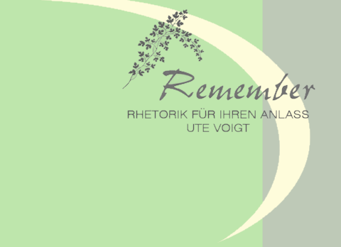 Remember - Ute Voigt, Trauredner Lößnitz-Affalter, Logo