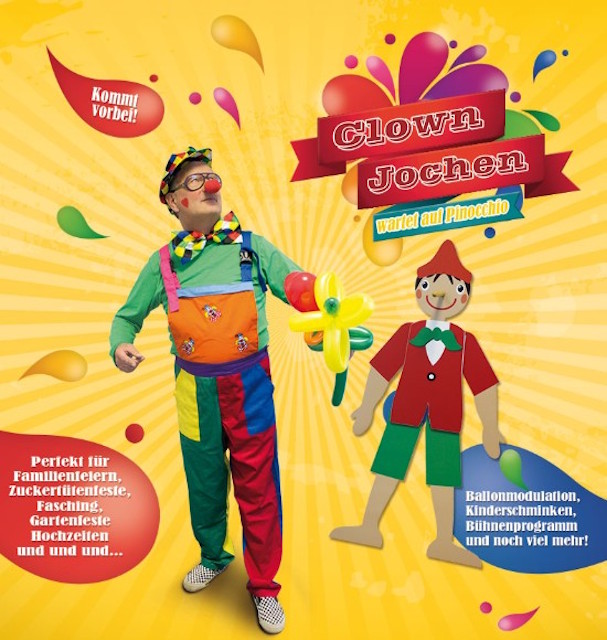 Clown Jochen, Showkünstler · Kinder Leipzig, Logo