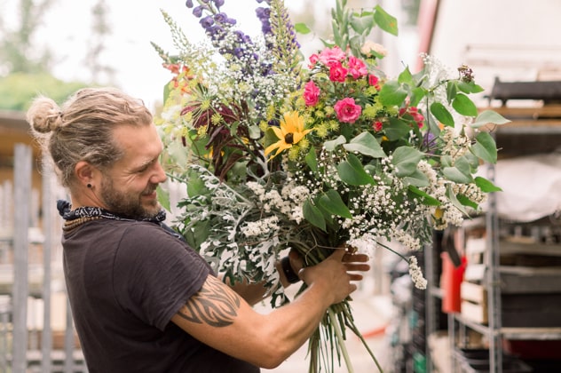 Floristmeister David Gehrisch, Brautstrauß · Deko · Hussen Limbach-Oberfrohna, Logo